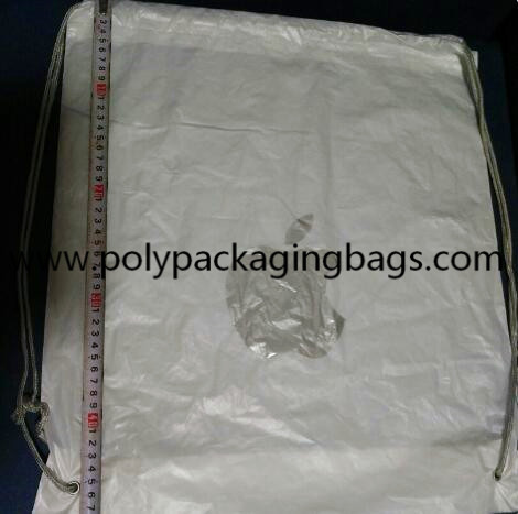 STR Double Layer CPE PE Plastic Drawstring Backpack