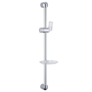 Cheap stainless wall mount shower sliding bar set rainshower pipe chromed soap dish for sale