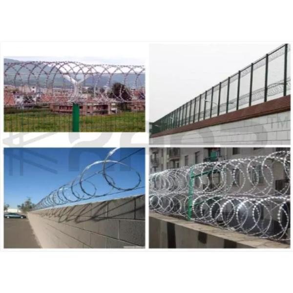 Galvanized Steel Protection Safety Fence Single Razor Barbed Wire