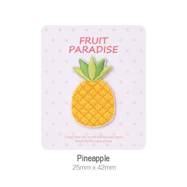 Quality Custom Joy Pineapple Patches Eco-Friendly Iron-On Decor with Uplifting Messages wholesale