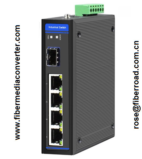 Quality 4x10/100Base-TX to 1x100Base-FX Industrial Fiber Switch With PoE af/at/bt Optional, FR-7N1104-SFP,  -40 to 85°C wholesale