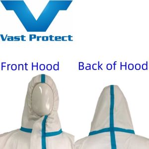 Customizable Disposable White Microporous Suit Coated with PP Without Shoe Cover