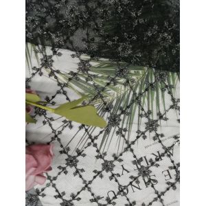 ODM Tulle Mesh Sequin Embroidered Fabric For Bedding Articles