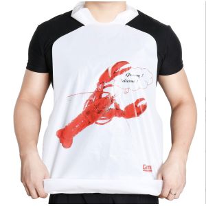 Waterproof Custom Disposable Adult Bib Non Woven Apron For Seafood Crab