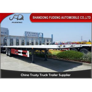 Customized Dimension Flatbed Container Trailer With 28 Tons Landing Gear