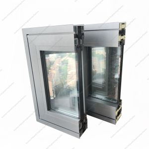 Windproof Composite Aluminium Glass Window 90mm With Nylon Heat Insulation Strip