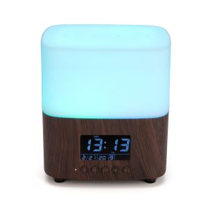 Household Wood Grain 300ML Essential Oil Diffuser Alarm Clock