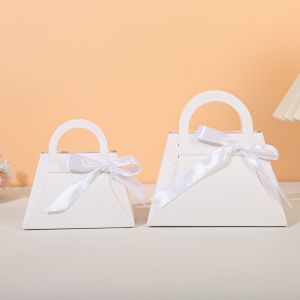 Ribbon Handbag Candy Biscuit Box Customized Graphic Pattern Small Candy Snack