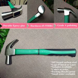 British Type Carbon Steel Claw Hammer (XL0041-2) with plastic handle