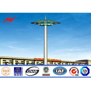 26m Q345 Customized Galvanized High Mast Light Pole With Lifting Systems