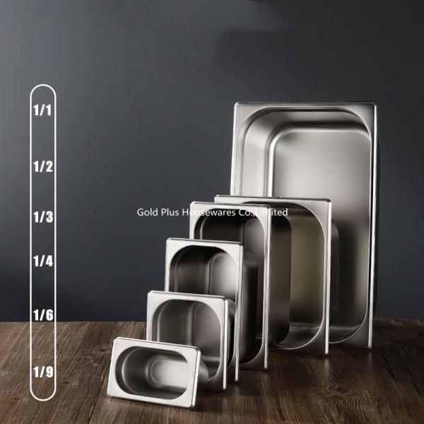 Quality Multi Sizes Anti Scratch Stainless Steel Serving Pan With Lid  Metal Compartment Containers wholesale