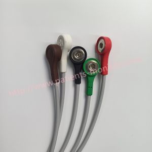 REF 411200-00 GE CareFusion Multi Link ECG Leadwire Replaceable Set 5-Lead Snap