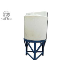 China CMC 1000L Round Rotomolding Products , Rinse Water Storage Tanks With Steel Stand on sale