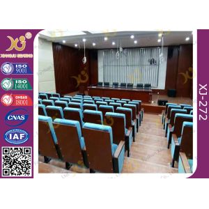 Attractive Durable Metal Feet Auditorium Theater Seating With Flat Writing Pad