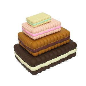 China 20cm  High Temperature PP Stuffed Cake Shaped Latex Pet Toys on sale