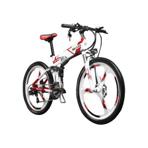 China 26 inch Folding Mountain Electric Bike With Suspension and Shimano Derailleur on sale