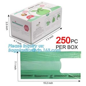 plastic t-shirt shape bag/ diaper sack bag with powder scent, biodegradable