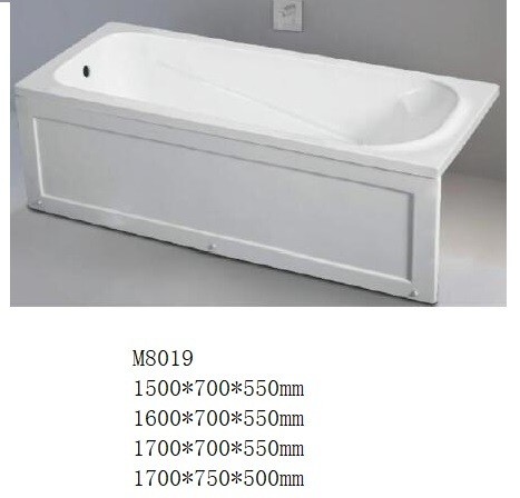 Quality Custom Solid Surface Freestanding Bathtub Acrylic Rectangle Shaped Oem / Odm wholesale