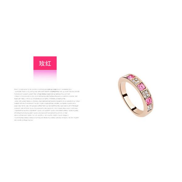 Austrian Crystal Ring - the moon and stars