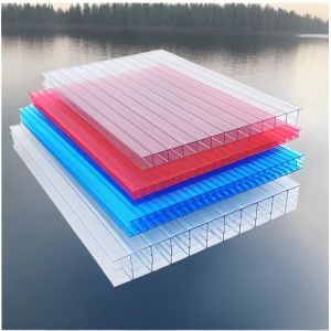 UV Protective Polycarbonate Multilayers Hollow Plastic Sheet With B1 Fire Rate