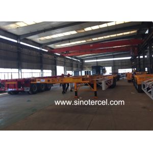 Customized 3 Axle Flatbed Semi Trailer 6880mm 1310mm Wheel Base