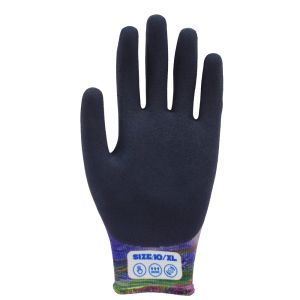 Popalm Unisex Animal Print Garden Gloves 15gauge Latex Palm Coated Work Gloves