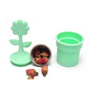 Flower Shape Silicone Tea Infuser Loose Leaf Tea Filter 11.5x5.5x5.5cm