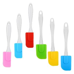 Nontoxic Detachable Silicone Pastry Scraper With Transparent Plastic Handle