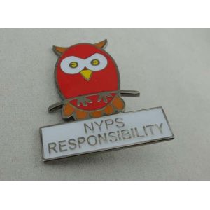 NYPS promotional lapel pins By Iron Stamped With Safety Pin And Epoxy