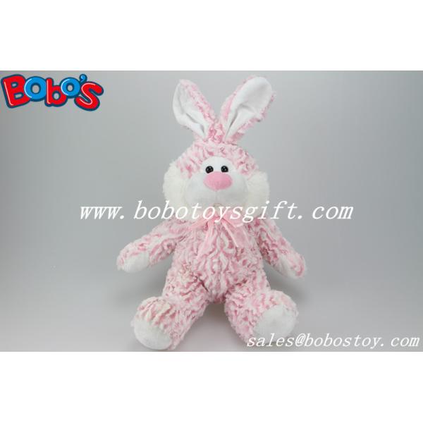 Quality 10"Pink Plush Stuffed Rabbit Animal With Pink Ribbon wholesale