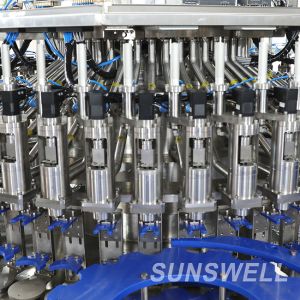 4-In-1 Monoblock Rotary Edible Oil Filling Machine Glass PET Bottle Rinsing