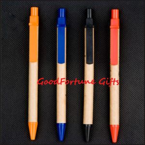 China Smooth Promotional Ballpoint Pen Compostable Kraft Paper Pens Eco Friendly on sale
