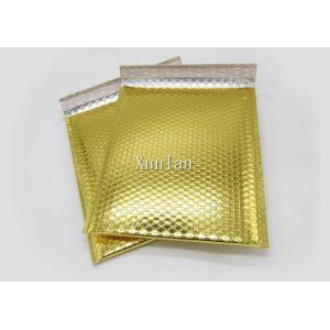 6x10 Shiny Gold Metallic Bubble Mailers Waterproof Tear Resistant For Shipping