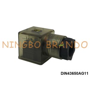 PG11 2P+E DIN43650A Solenoid Valve Connector With Led Light IP65 AC DC
