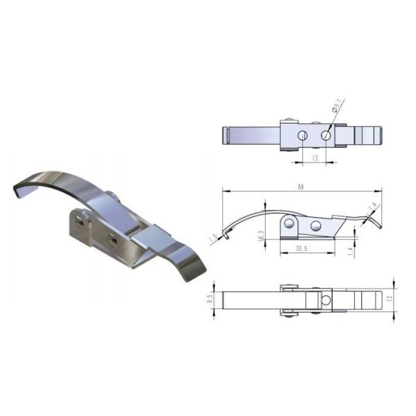 Galvanized Iron Small Over Center Latches Rustproof