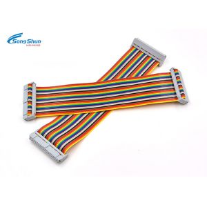 Double Rows IDC Ribbon Cable Custom Conductor Length 0.3m 2KV 10mA Withstand