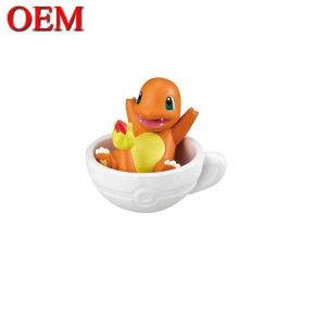 Custom making Plastic Shape 3D Cartoon Pikachu Figure Straw cup