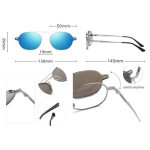 China UV400 Clip On Magnetic Sunglasses For Men Women Polarized Retro Anti Glare on sale