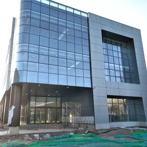 Exposed Aluminum Cladding Frame Glass Curtain Wall Exterior Customized