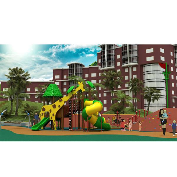 Custom Outdoor Plastic Slide Preschool Playground Equipment For Children Play