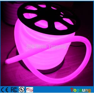 China 25M spool 24V DC 360 degree purple led neon light dia 25mm round Gold Supplier on sale