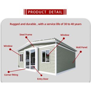 Sandwich Panel Portable Prefabricated Modular Expandable Container House Villa