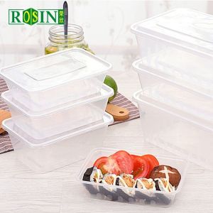 Custom 650ml Takeaway Food Container Rectangular Clear Plastic Takeaway