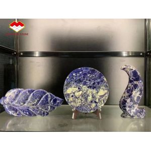 Customized Bolivia Blue Transparent Sodalite Onyx Marble for Big Slab or Cut to