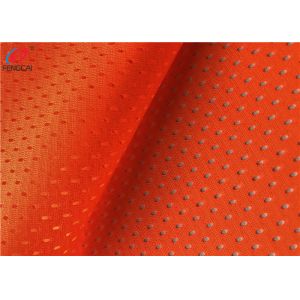 Flameproof Fluorescent Mesh Material Fabric Orange Polyester Fabric For Safety