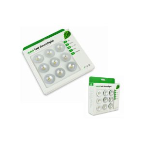 1W *9pcs Dimmable LED Down Lights kit , 98lm*9, R/G/B color 85-277Vac ressessed