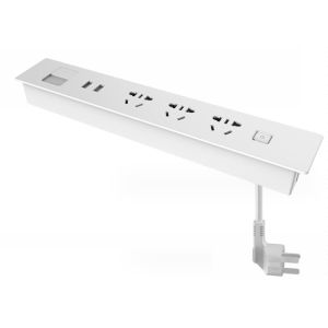 Multifunction Power Adapter With Charger Hidden Desktop Sliding Cover Power