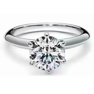 China 5mm Round Cut 18k White Gold Engagement Ring Setting with 8pcs Diamonds ODM on sale