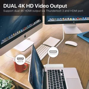 7-in-1 USB C Hub for 2016/2017/2018 MacBook Pro 13” and 15”,USB C Adapter with