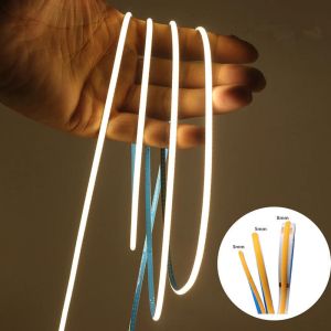 Indoor Lighting Warm White COB LED Strip 8mm Width with FPC LED RESISTOR